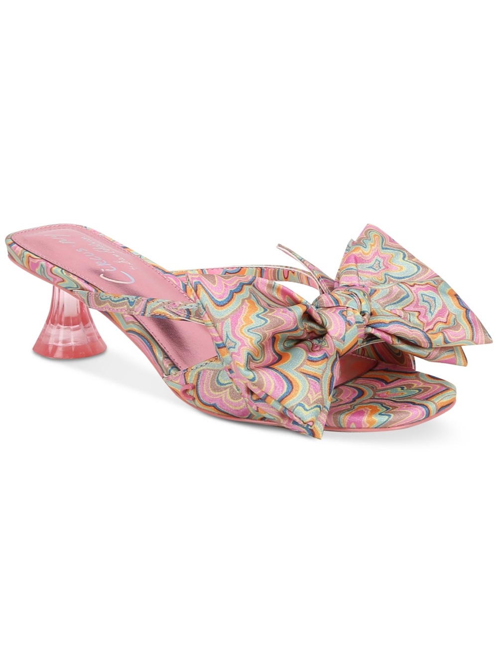 Circus NY Sam Edelman Women's Pink Patterned Bow Heels